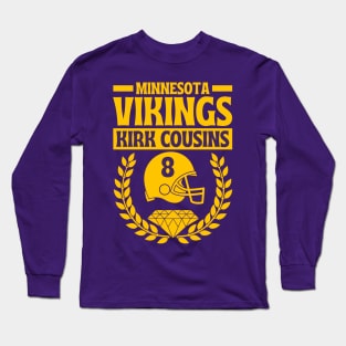 Minnesota Vikings Kirk Cousins 8 Helmet American Football Long Sleeve T-Shirt